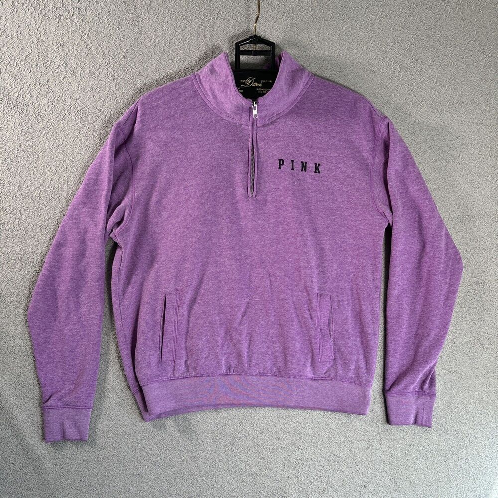 Pink Victorias Secret Quarter Zip‎ Women’s Size Small #86 Lavender